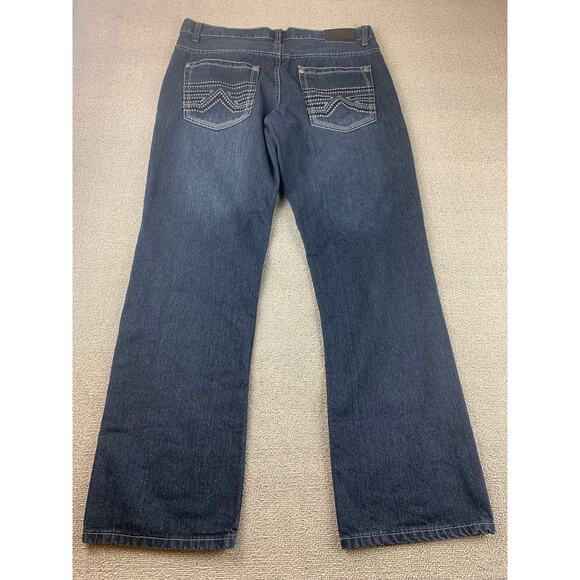 Loose Thread Men's 36x32 Dark Blue Jeans. - Picture 2 of 11